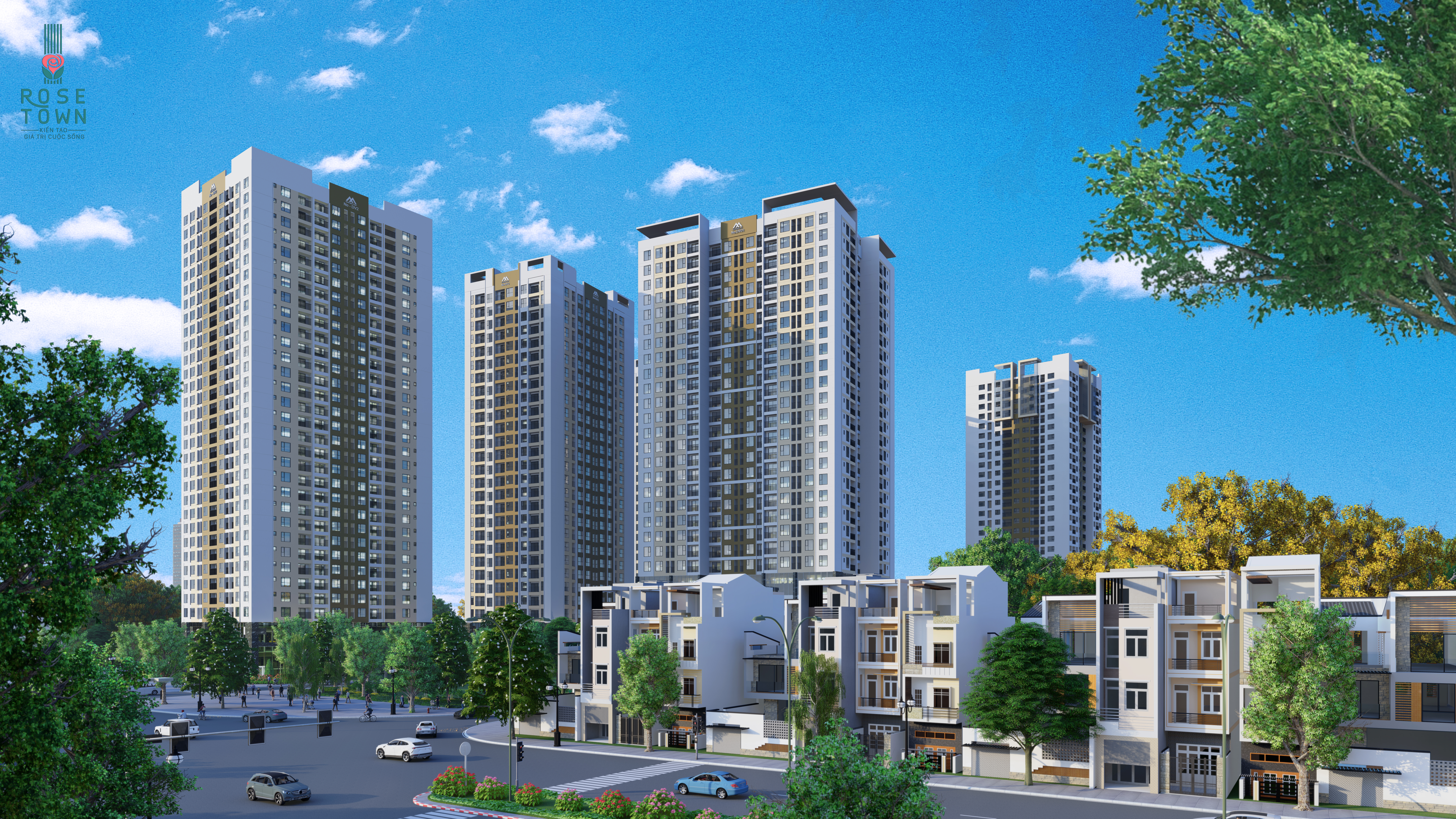 phối cảnh dự án rose town ngọc hồi